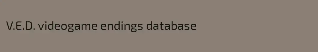 V.E.D. videogame endings database